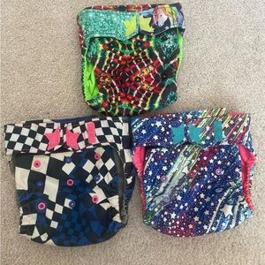 RAGABABE Size 2 Lot of 3 Diapers